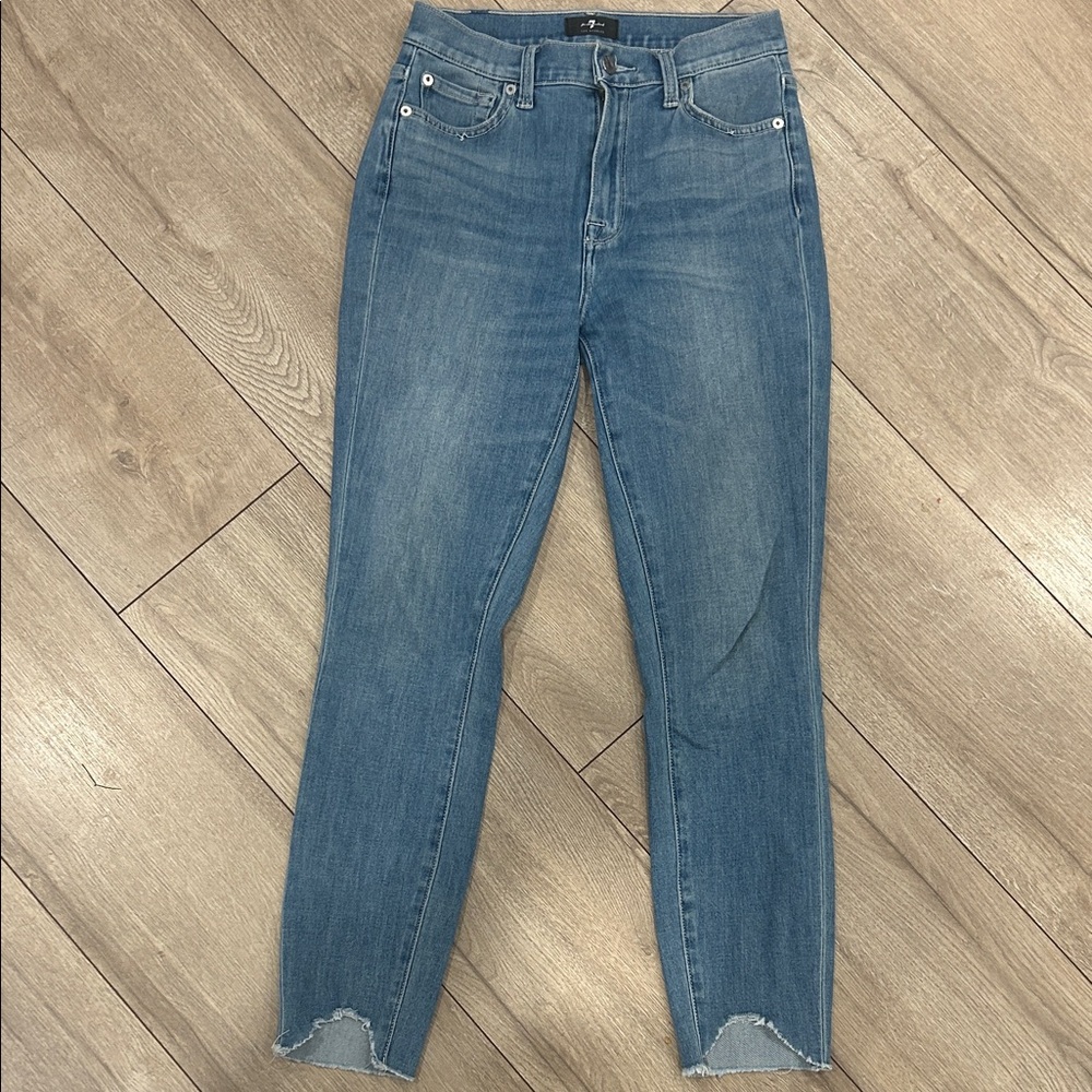7 for all mankind Women’s Blue Skinny Jeans